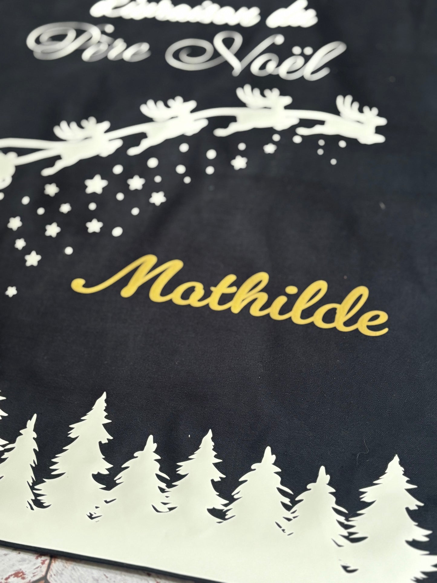 Hotte de Noël bleue