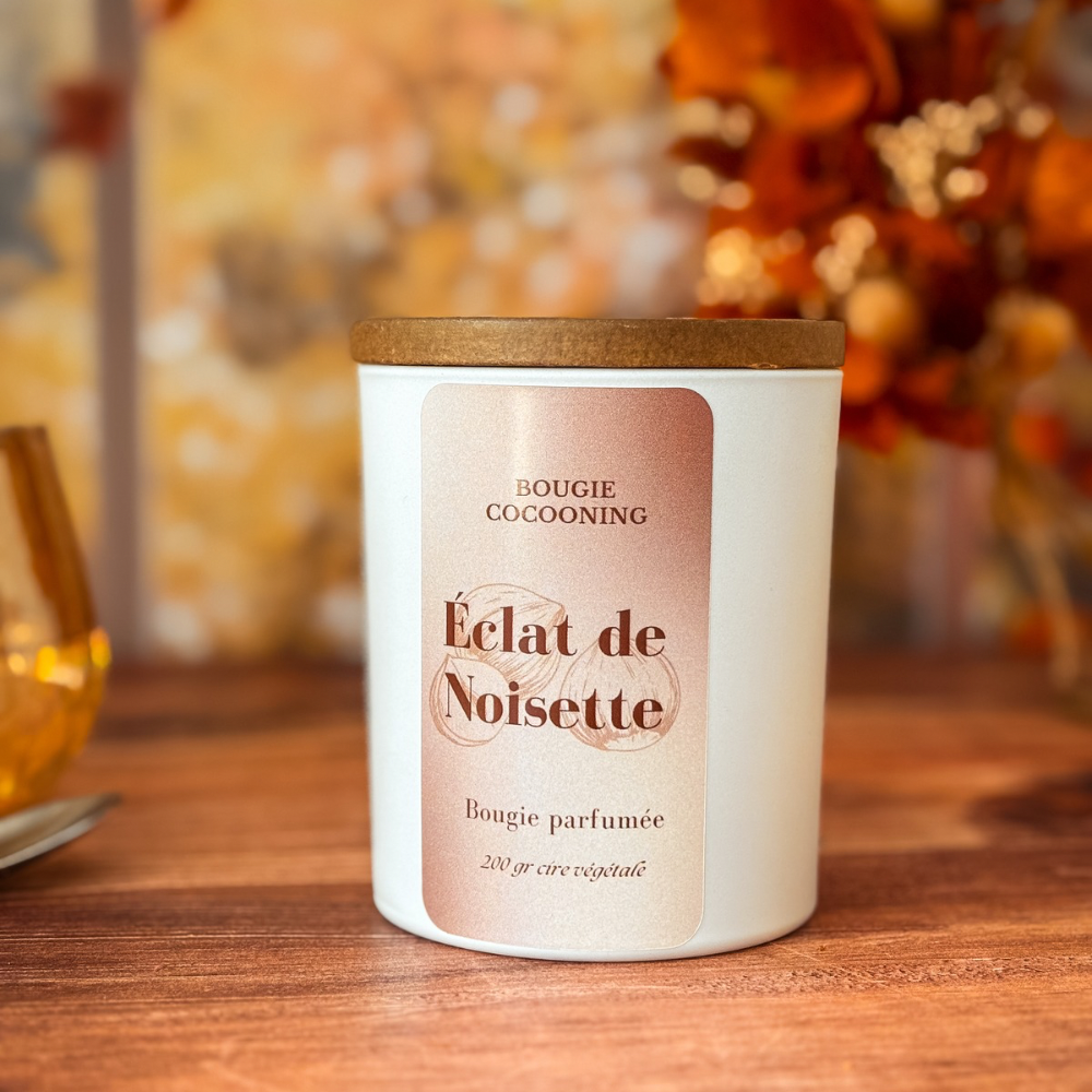 Bougie Cocooning "Cocon d'Automne" 200g de réconfort