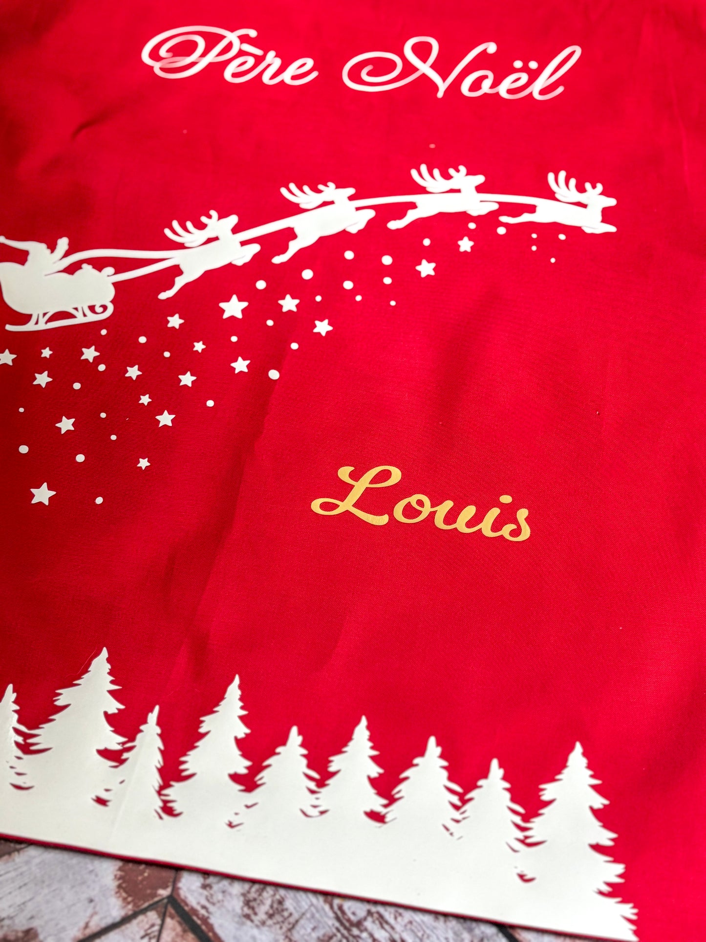 Hotte de Noël rouge