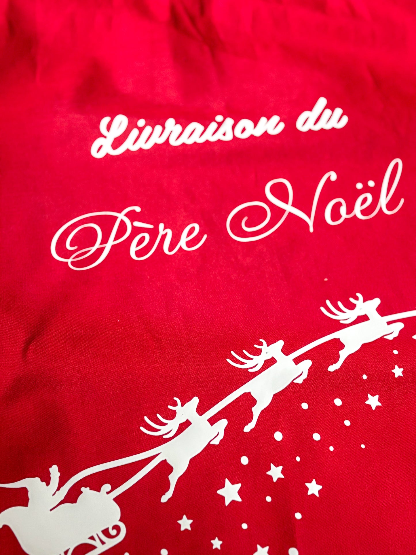 Hotte de Noël rouge