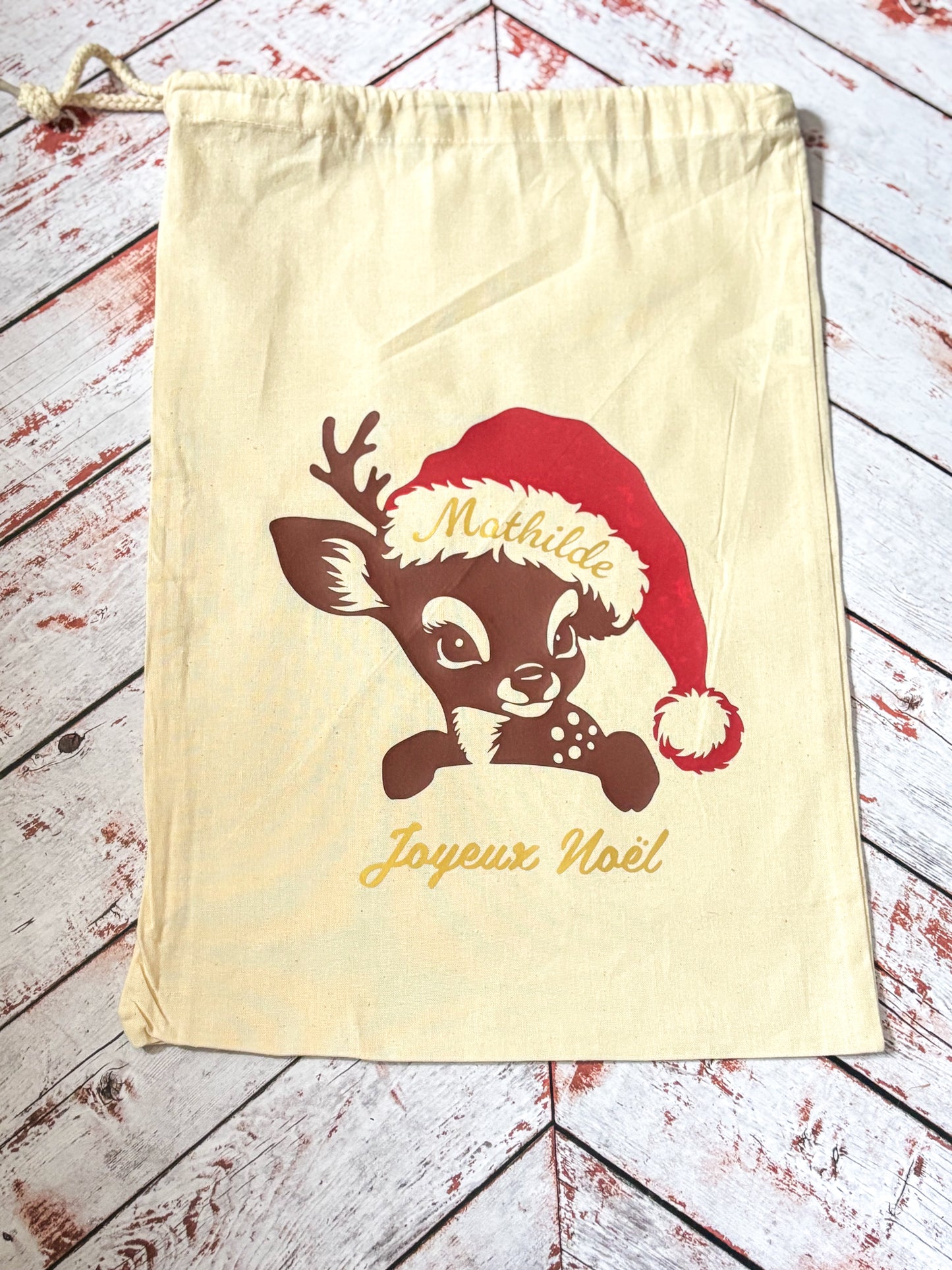 Hotte de Noël petit renne