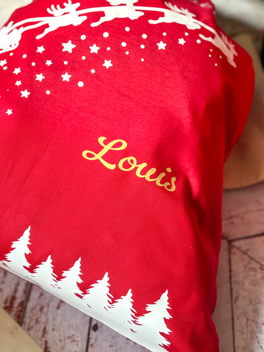 Hotte de Noël rouge