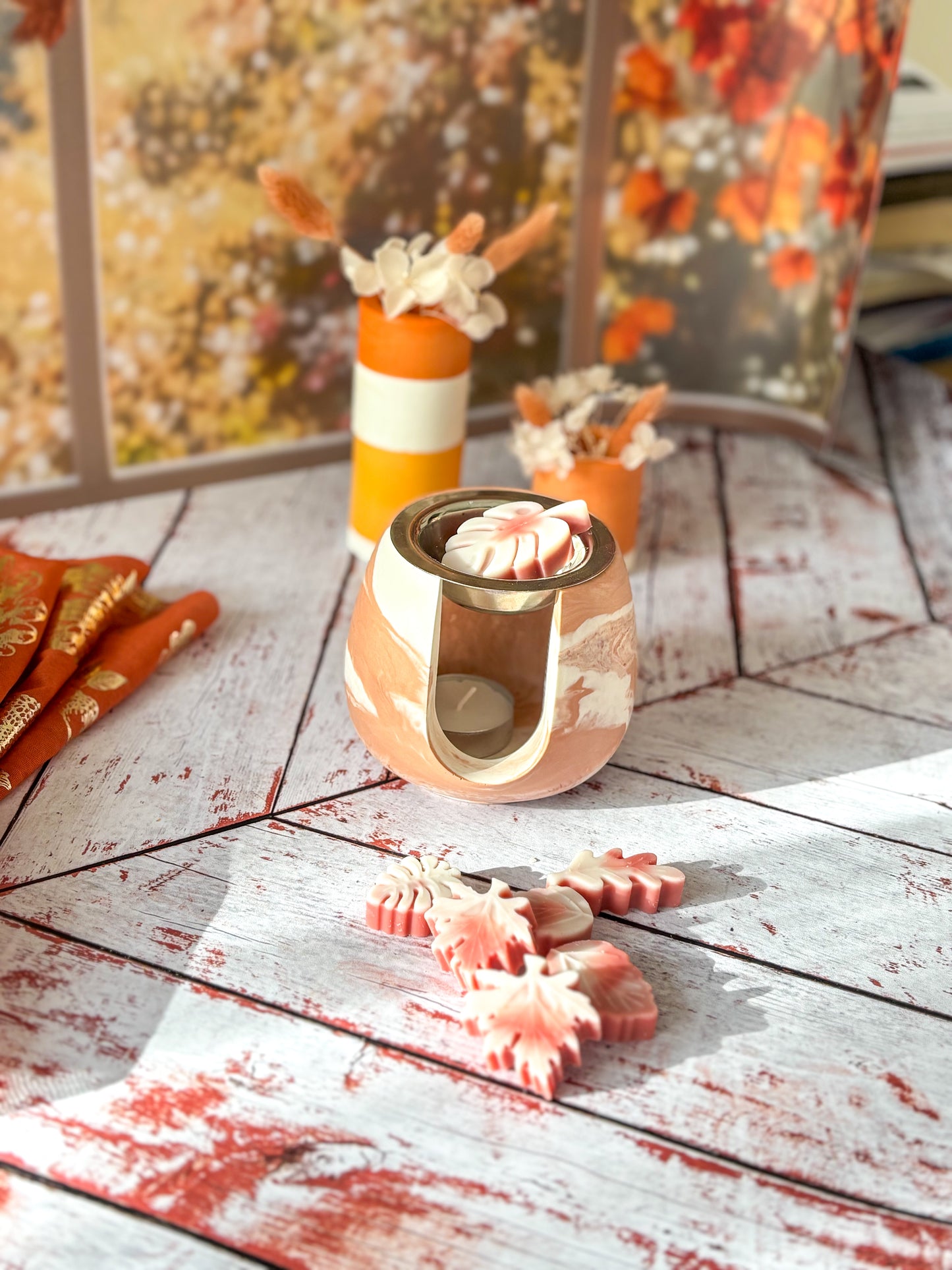 Automne - Coffret feuilles rouges