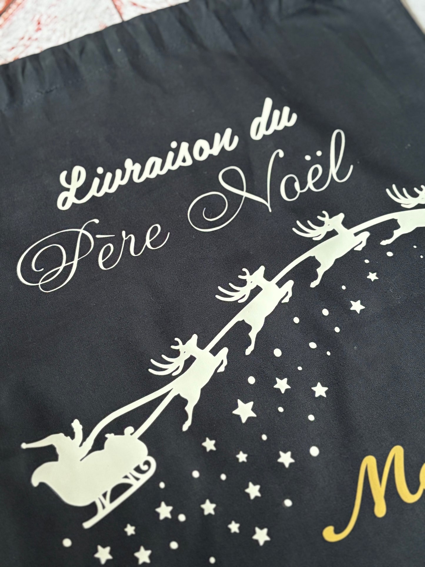 Hotte de Noël bleue