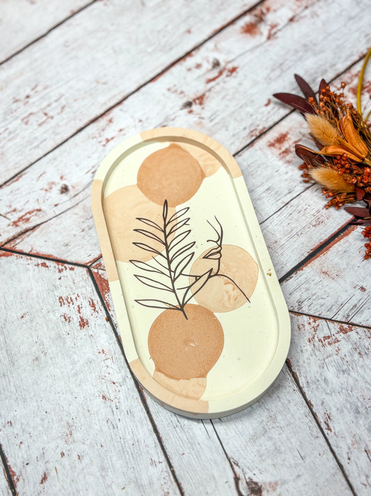 Plateau femme feuille