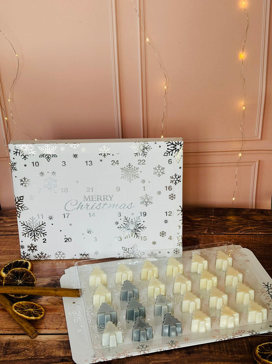 Calendrier de l'avent Blanc et argenté