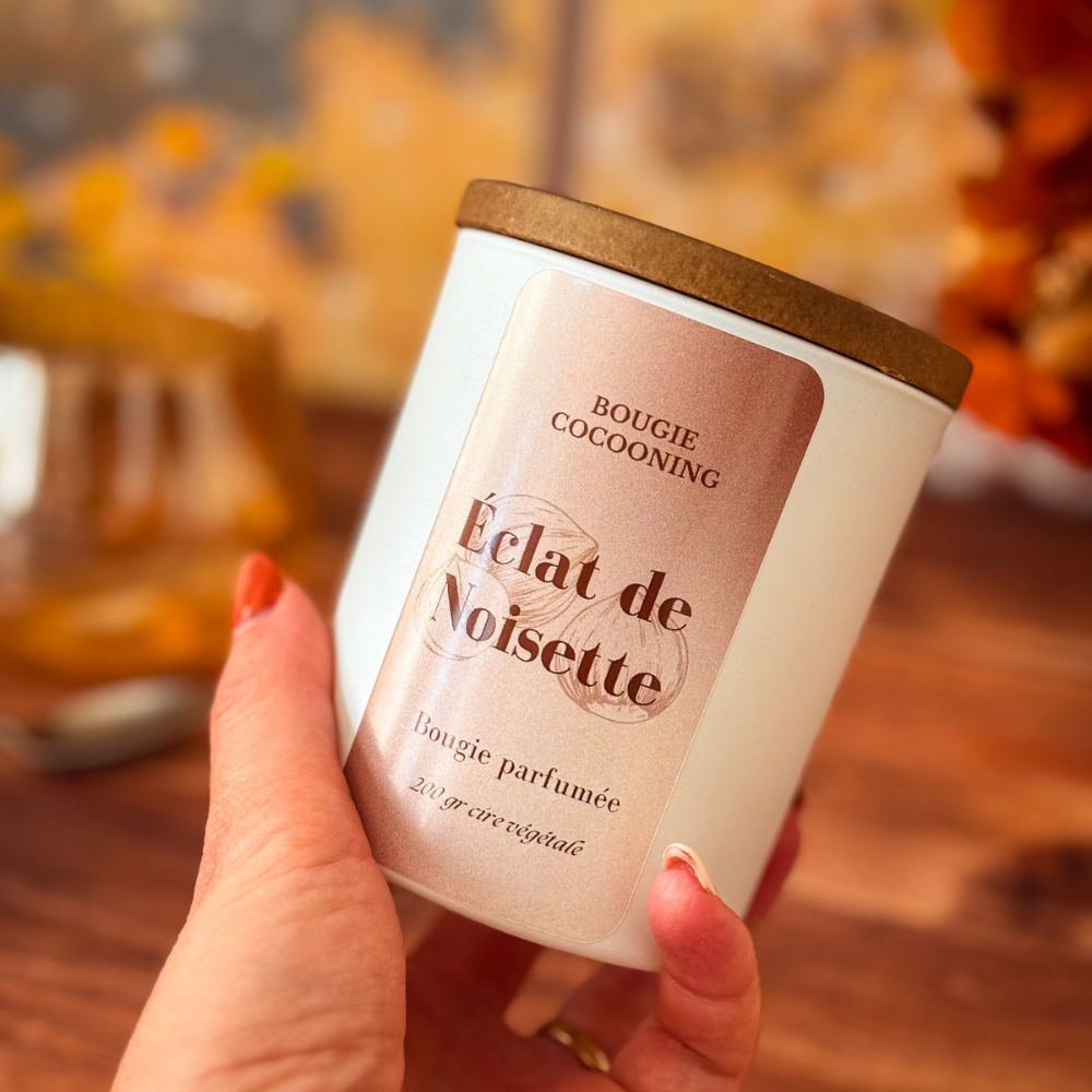 Bougie Cocooning "Cocon d'Automne" 200g de réconfort