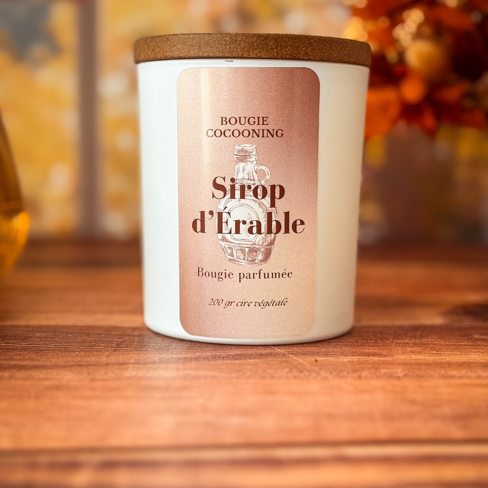 Bougie Cocooning "Cocon d'Automne" 200g de réconfort