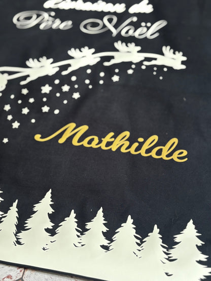 Hotte de Noël bleue