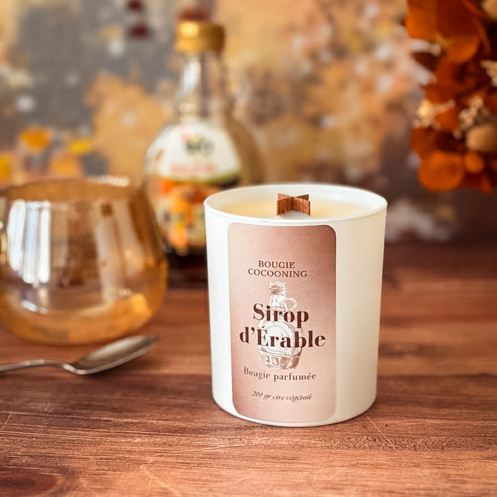 Bougie Cocooning "Cocon d'Automne" 200g de réconfort