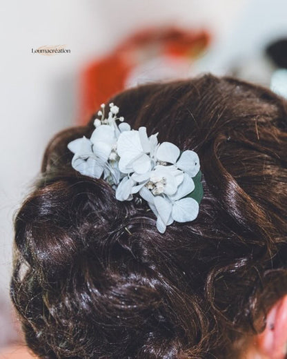 Barrette de Cheveux Fleurs Séchées