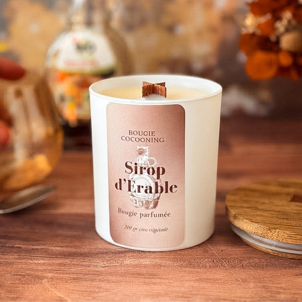 Bougie Cocooning "Cocon d'Automne" 200g de réconfort
