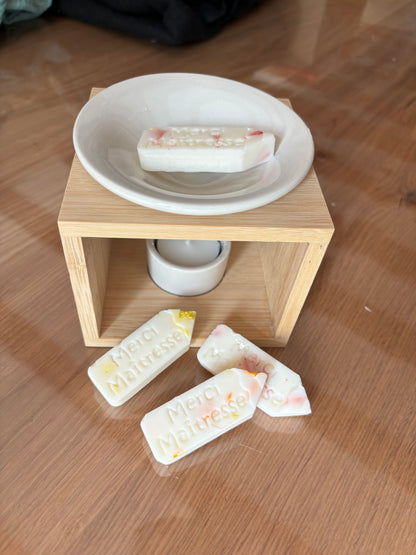 4 Fondants parfumés artisanal « Merci Maîtresse » en forme de crayons