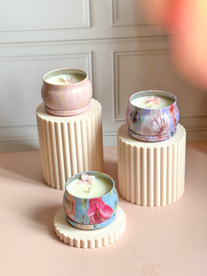 Bougie printanière fleurie (inspiration Bridgerton)