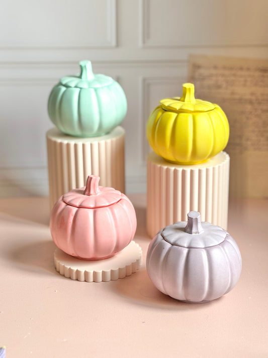 Bougie citrouille pastel