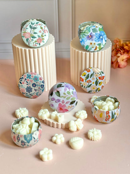 Fondants parfumés dans une boite fleurie - DESTOCKAGE parfum printemps