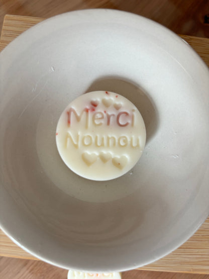 4 Fondants parfumés artisanal "Merci Nounou"