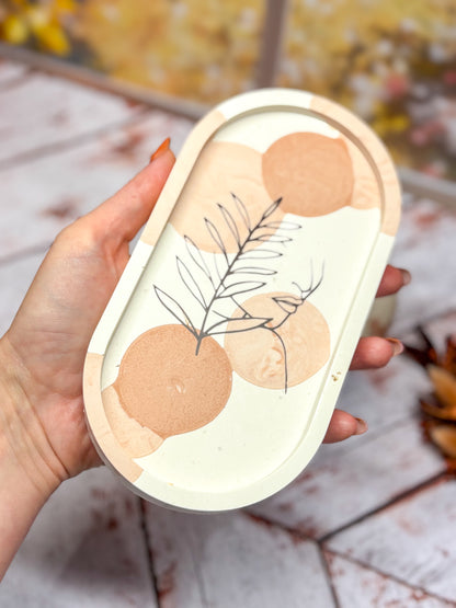 Plateau femme feuille