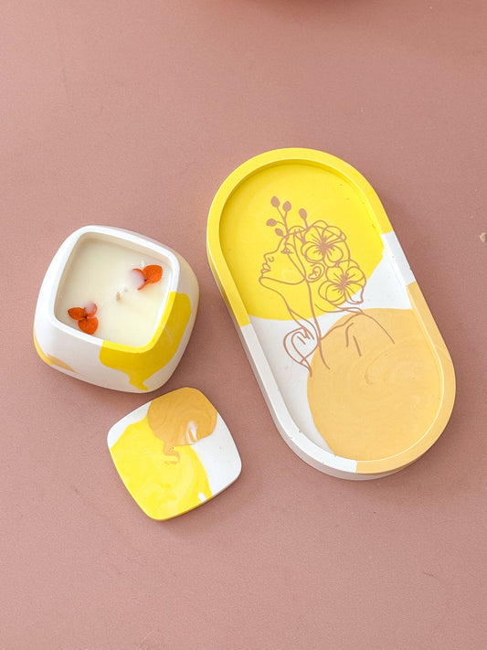 Set déco jaune