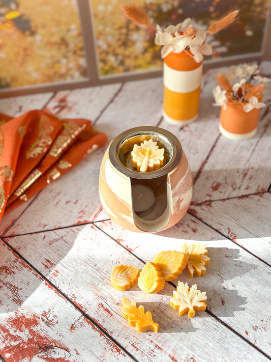 Automne - Coffret feuilles oranges