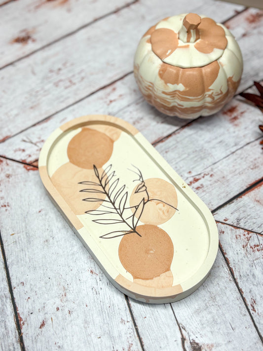 Plateau femme feuille