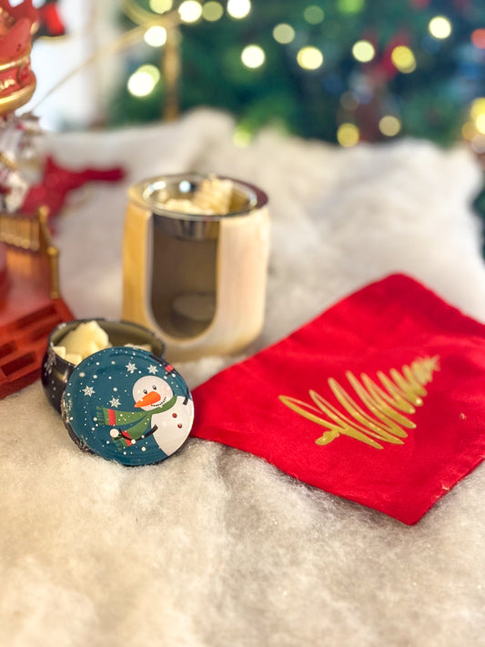 Cadeau de Noël avec sa hotte