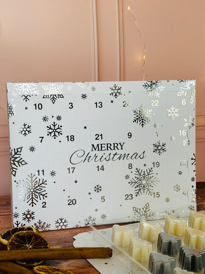 Calendrier de l'avent Blanc et argenté