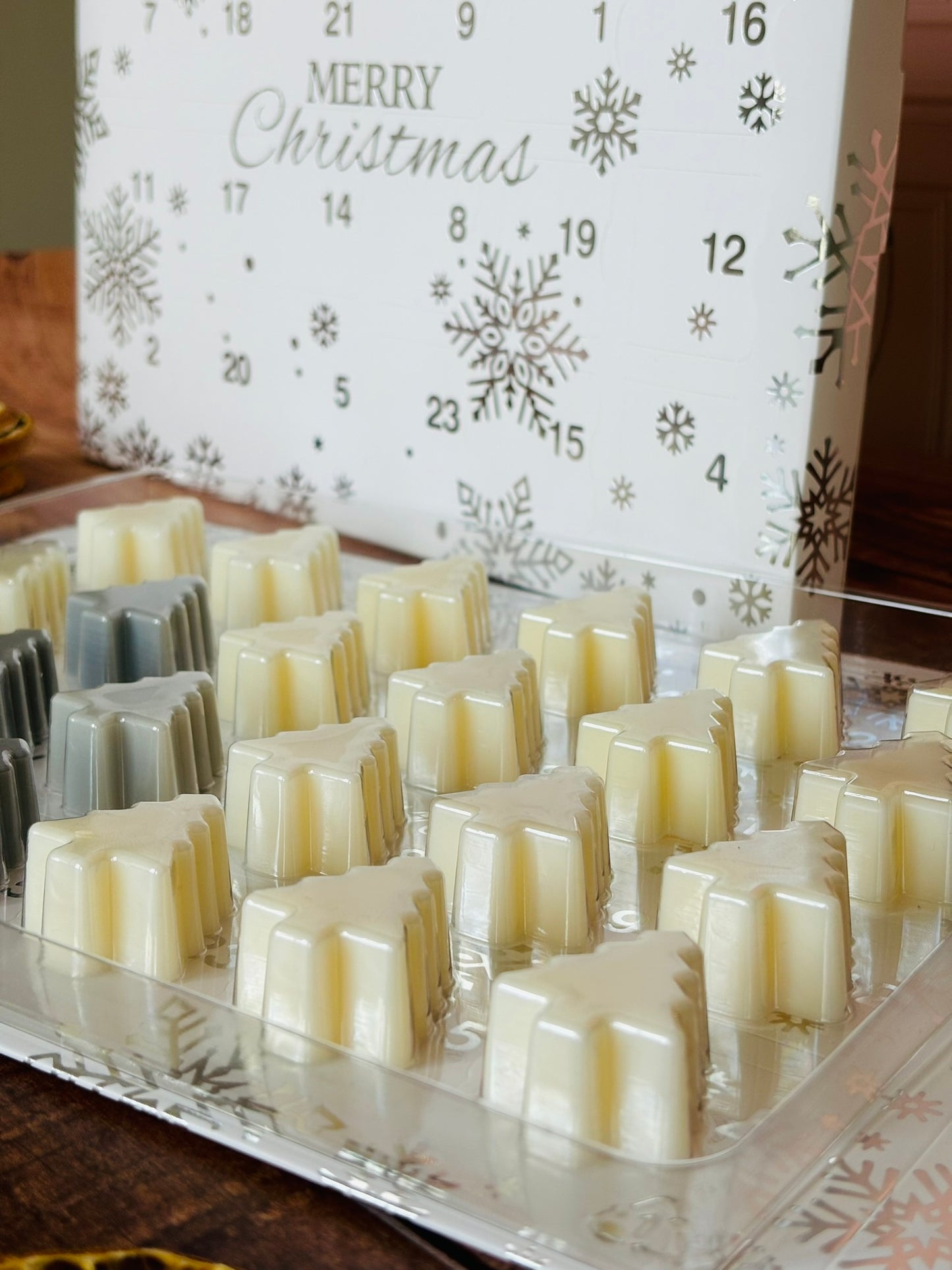 Calendrier de l'avent Blanc et argenté