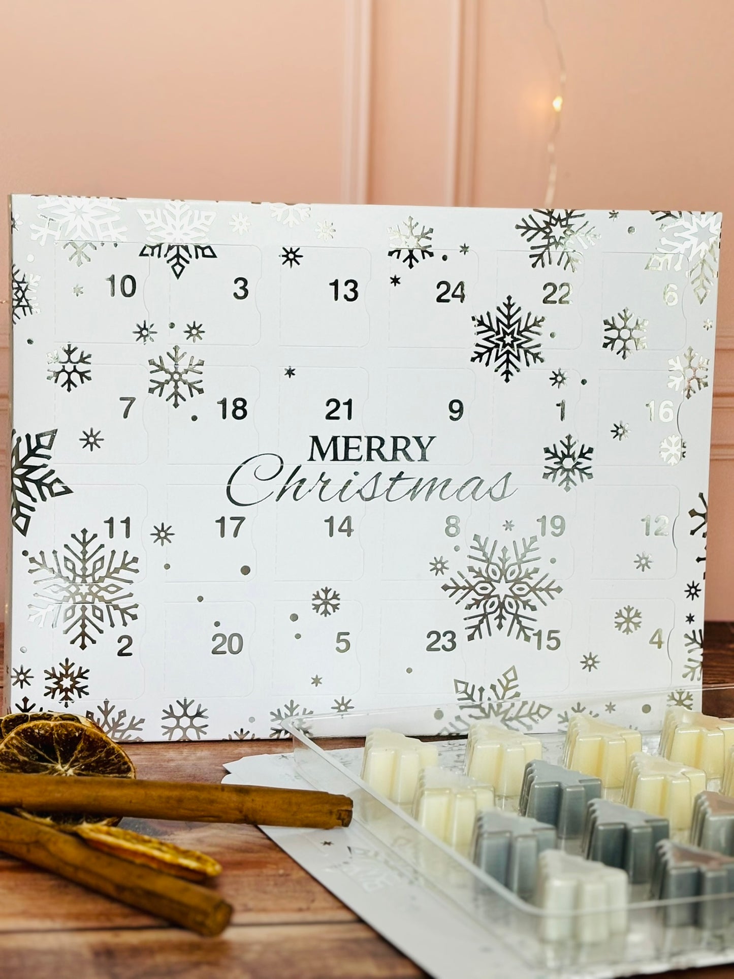 Calendrier de l'avent Blanc et argenté