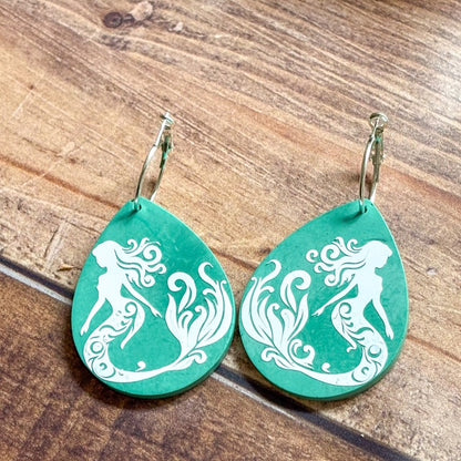 Boucles d'Oreilles Océan en Jesmonite | Bijoux Artisanaux Été