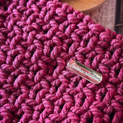 Grand Sac en Macramé Bordeaux - Fait Main