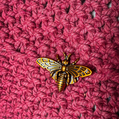 Sac Artisanal en Macramé & Doublure Satin - Fermoir Abeille | Loumacréation