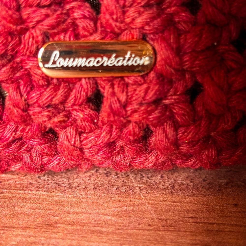 Sac Artisanal en Macramé & Doublure Satin - Fermoir Abeille | Loumacréation